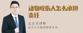 动物咬伤人怎么承担责任