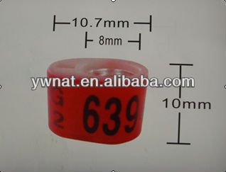 新型塑料识别宠物脚环，鸟环/鹦鹉环/猪环，鸟环