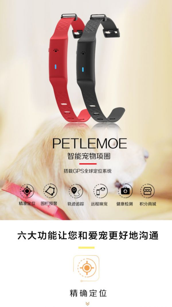 PetLemoeGPS定位宠物智能项圈