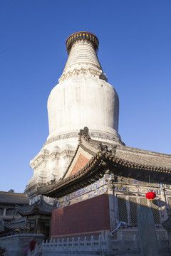 五台山大白塔特写