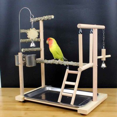 鹦鹉玩具米妮虎皮牡丹鸟架玄凤小太站架花椒木架子站杆秋千游乐场(ztk) 花椒木-B