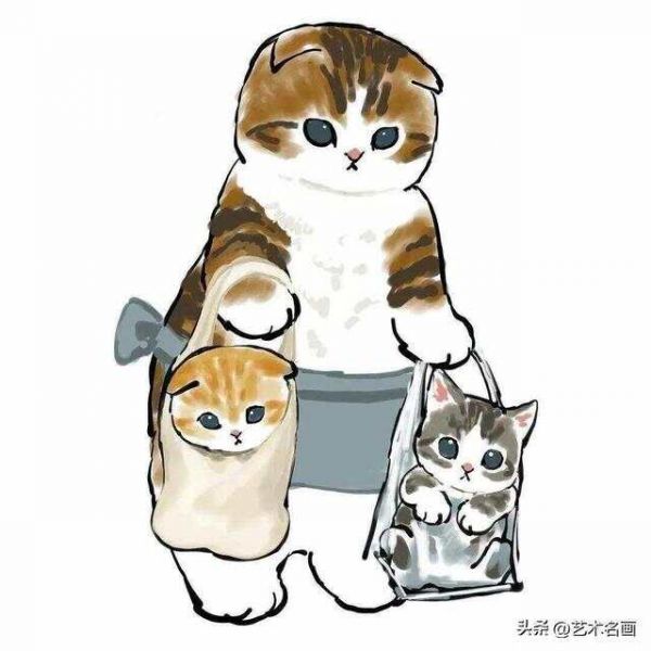 温馨而虐心的软萌猫咪|日本插画师mofu_sand作品欣赏