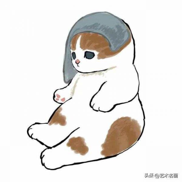 温馨而虐心的软萌猫咪|日本插画师mofu_sand作品欣赏