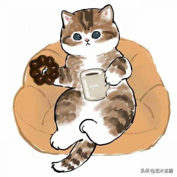 温馨而虐心的软萌猫咪|日本插画师mofu_sand作品欣赏