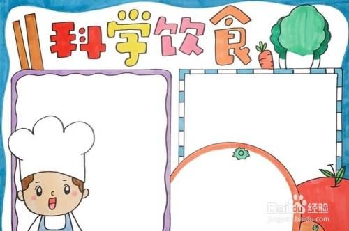 手抄报系列-怎么画科学饮食手抄报