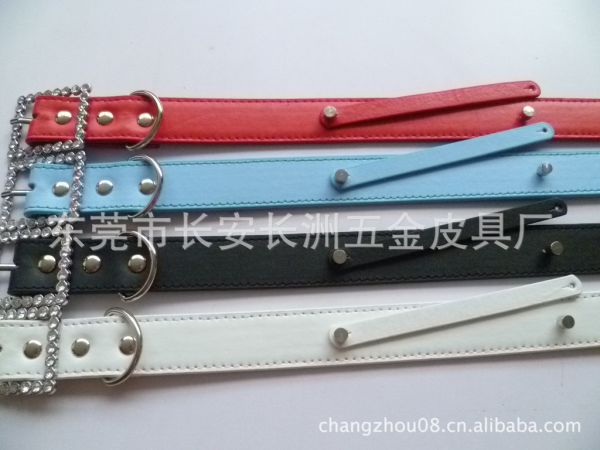 厂家直销PU宠物用品 宠物项圈 合金扣头狗带 宠物项圈扣狗链图片_9