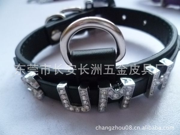 厂家直销PU宠物用品 宠物项圈 合金扣头狗带 宠物项圈扣狗链图片_11