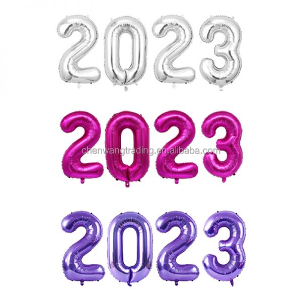4件Navidad 2025 40英寸数字箔气球数字气球圣诞装饰品庆祝新年快乐2025气球
