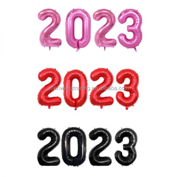 4件Navidad 2025 40英寸数字箔气球数字气球圣诞装饰品庆祝新年快乐2025气球