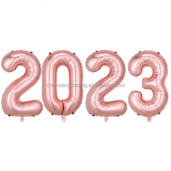 4件Navidad 2025 40英寸数字箔气球数字气球圣诞装饰品庆祝新年快乐2025气球