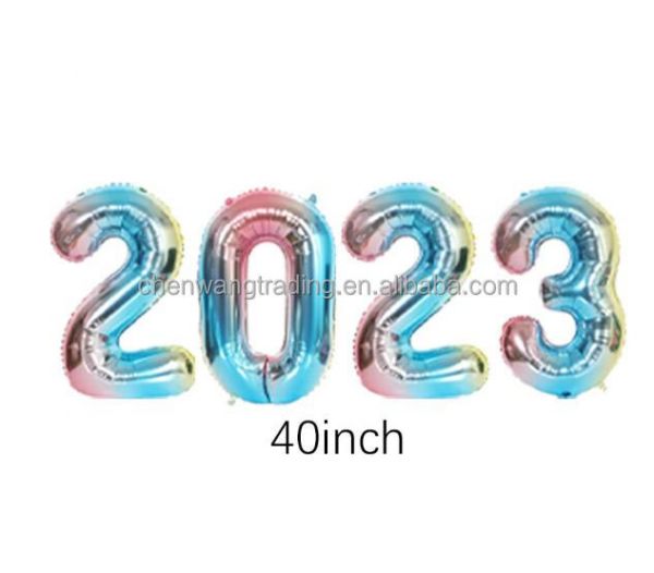4件Navidad 2025 40英寸数字箔气球数字气球圣诞装饰品庆祝新年快乐2025气球