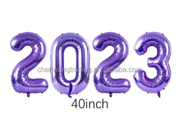 4件Navidad 2025 40英寸数字箔气球数字气球圣诞装饰品庆祝新年快乐2025气球