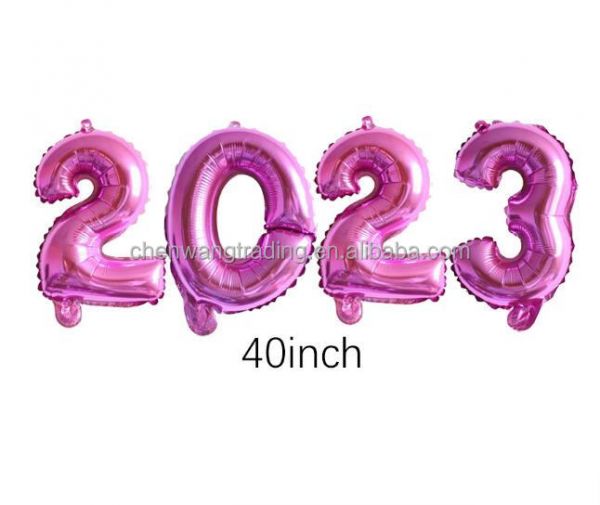 4件Navidad 2025 40英寸数字箔气球数字气球圣诞装饰品庆祝新年快乐2025气球