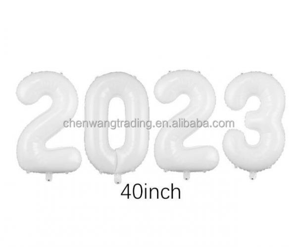 4件Navidad 2025 40英寸数字箔气球数字气球圣诞装饰品庆祝新年快乐2025气球