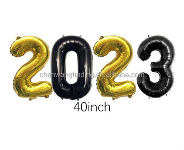 4件Navidad 2025 40英寸数字箔气球数字气球圣诞装饰品庆祝新年快乐2025气球