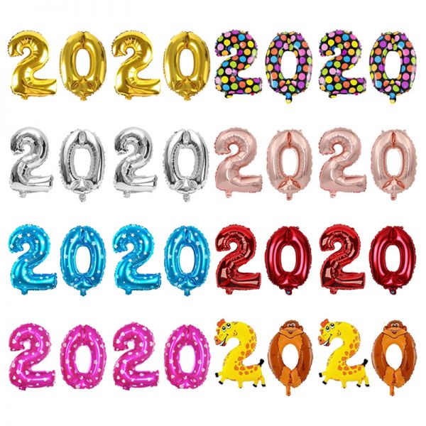 4件Navidad 2025 40英寸数字箔气球数字气球圣诞装饰品庆祝新年快乐2025气球