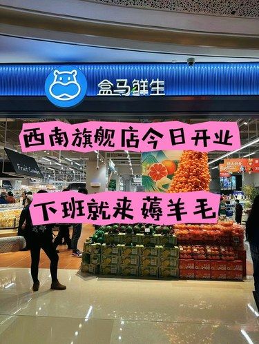 马爸爸家楼下的盒马西南旗舰店今日开业啦‼️