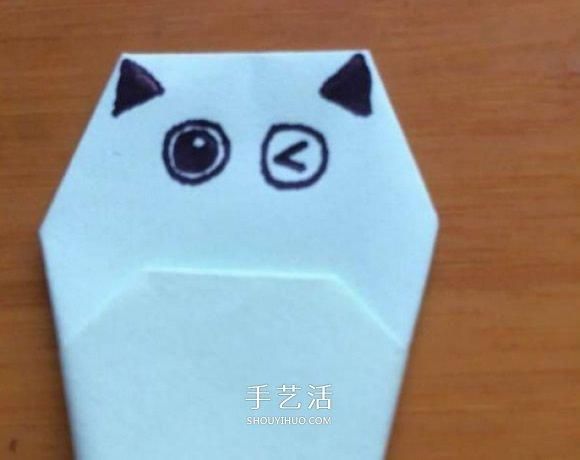 简单的小动物手偶折纸 做出可爱的猫咪手偶 - 制作系手工网