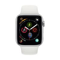 Apple 苹果 Watch Series 4 智能手表 44mm GPS版 银色铝金属表壳 白色运动型表带（GPS、心率）