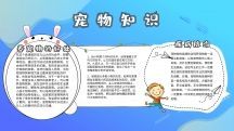 养宠物知识手抄报小报学生作业动物