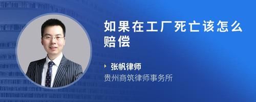 如果在工厂死亡该怎么赔偿