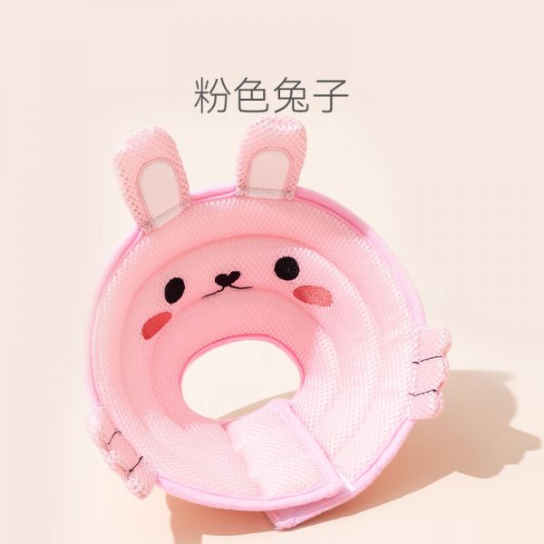 嬉皮狗(hipidog)猫咪伊丽莎白圈绝育猫围脖柔软防舔幼猫宠物狗大型犬项圈加深加长 粉色兔子 S(建议体重2-5斤)