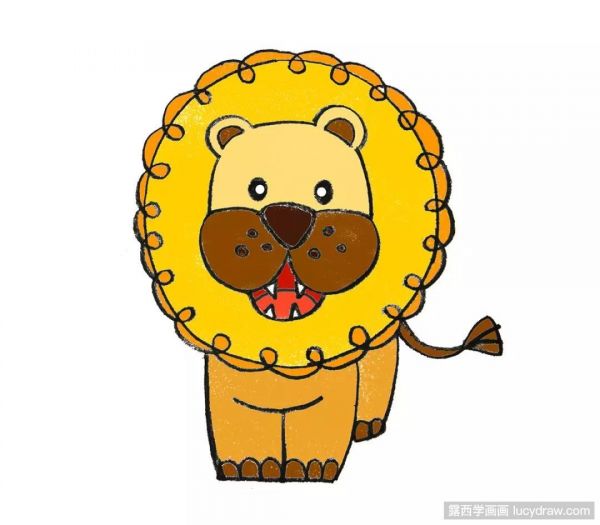 动物简笔画：狮子简笔画教程