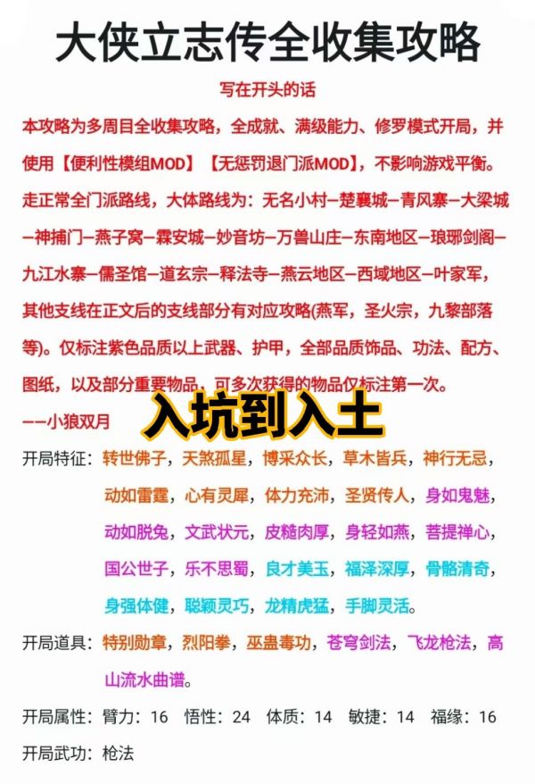 大侠立志传全收集图文攻略截图