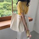 新品ins单肩包刺绣帆布袋Bonjour超大容量环保购物布袋手提 量大价格请咨询客服