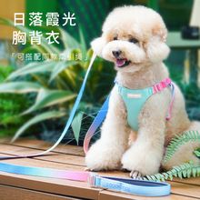 Touchdog它它幻彩狗胸背牵引绳背心款胸背带中小狗犬专用