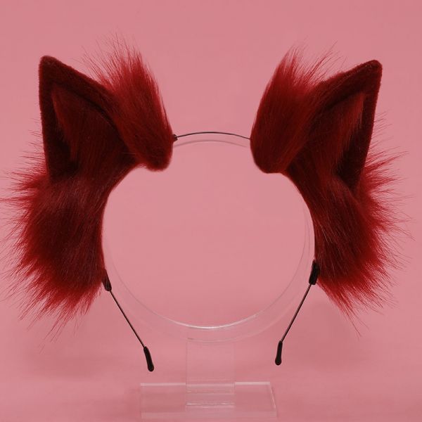 一只毛动物耳朵毛绒头饰猫耳朵猫尾巴cosplay套装发箍网红配件