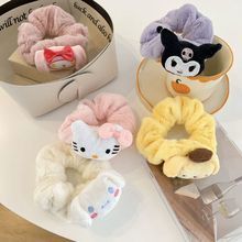 秋冬可爱三丽鸥毛绒发圈卡通发饰少女兔毛大肠圈发饰软妹学生头饰