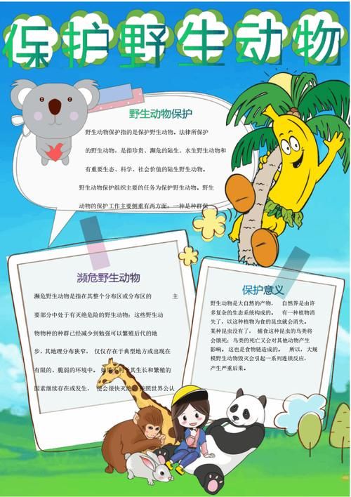 竖版保护野生动物意义手抄报.pdf 1页
