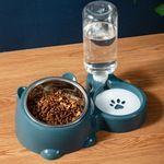 猫碗二合一饮水狗狗食盆水碗饭盆宠物用品猫咪碗宠物喝水喂食一体