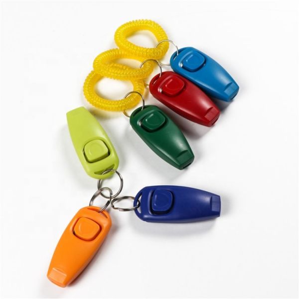 More colors 2 in 1 Dog training Whistle Stop Barking Clicker Pet Toy
