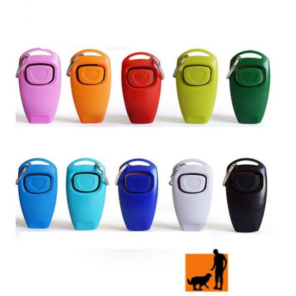 More colors 2 in 1 Dog training Whistle Stop Barking Clicker Pet Toy