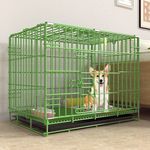 加粗纳米折叠狗笼铁笼室内小型犬狗笼子运输笼大型犬狗窝宠物鐊睂