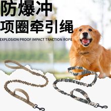 厂家直销 战术尼龙牵引绳 防爆冲狗绳 狗狗项圈 户外牵引绳