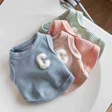 2024春夏狗狗衣服华夫格短款背心比熊泰迪雪纳瑞厂家批发一件代发