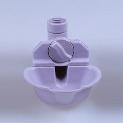 笼养狗狗猫咪喝水器挂式宠物饮水器悬挂式水碗用品防打翻 升级款紫色不带瓶(可用矿泉水)