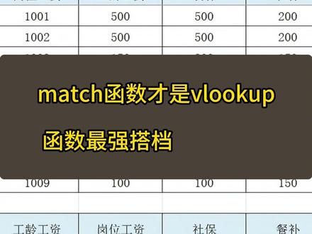 match函数才是vlookup函数的最佳搭档！ #excel技巧 #office办公技巧 #办公技巧 #excel #vlookup函数