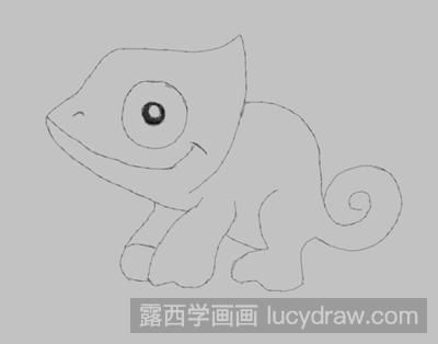 简笔画教程：变色龙的简笔画法