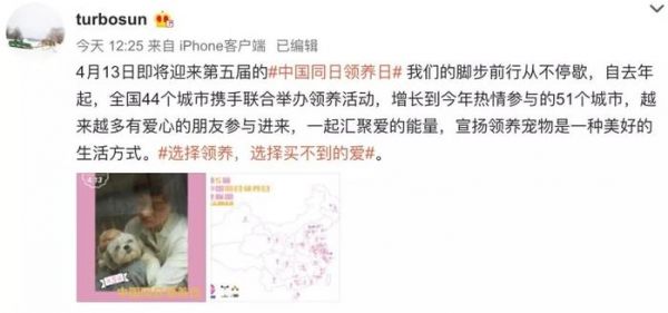 4月13日|孙俪娘娘领跑全国51城宠物领养日活动