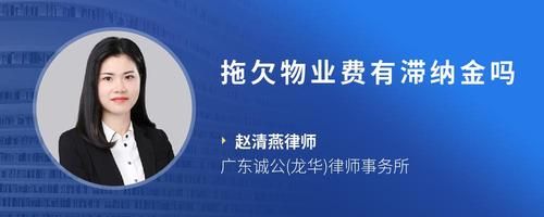 拖欠物业费有滞纳金吗
