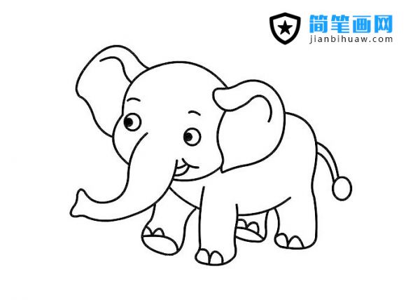 可爱的大象简笔画图片