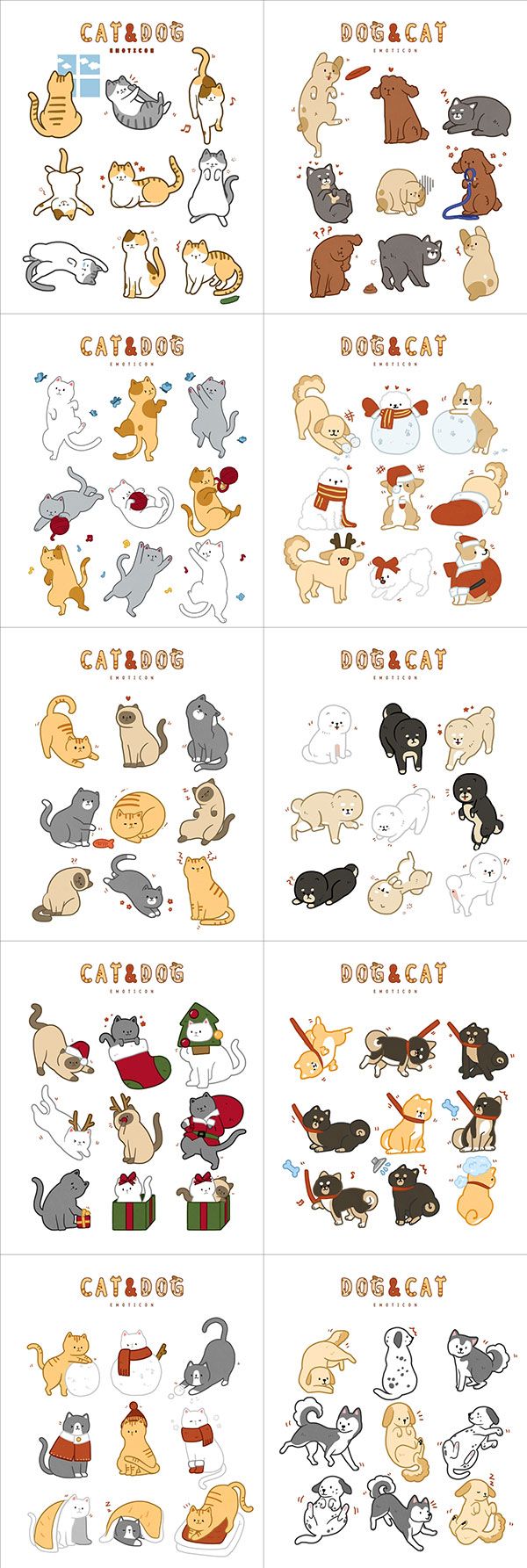 宠物小猫小狗插图