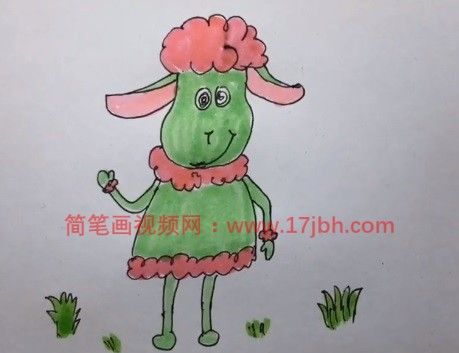 羊简笔画图片大全可爱图片