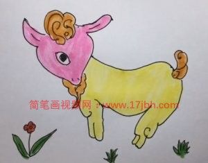羊简笔画图片大全可爱图片