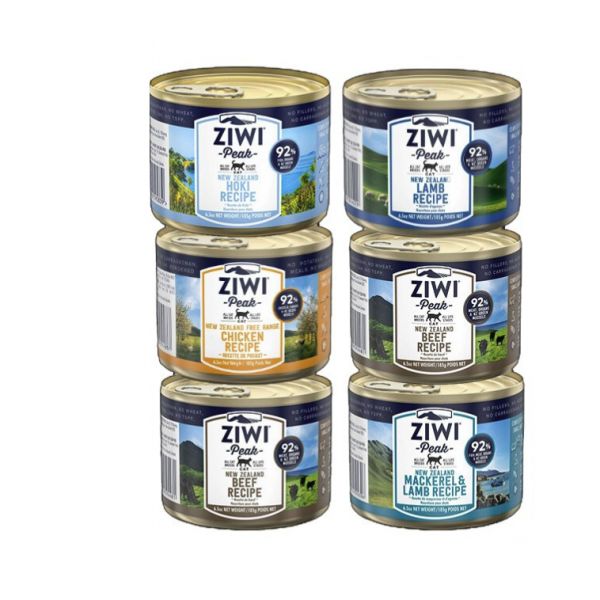 ZIWI 滋益巅峰 猫主食罐头185g*6罐混合味主食湿粮成猫幼猫通用新西兰原装进口