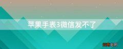 iPhone手表3微信发不了